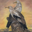 Gaston SUISSE (1896-1988) - Couple de vautour percnoptères, vers 1930.